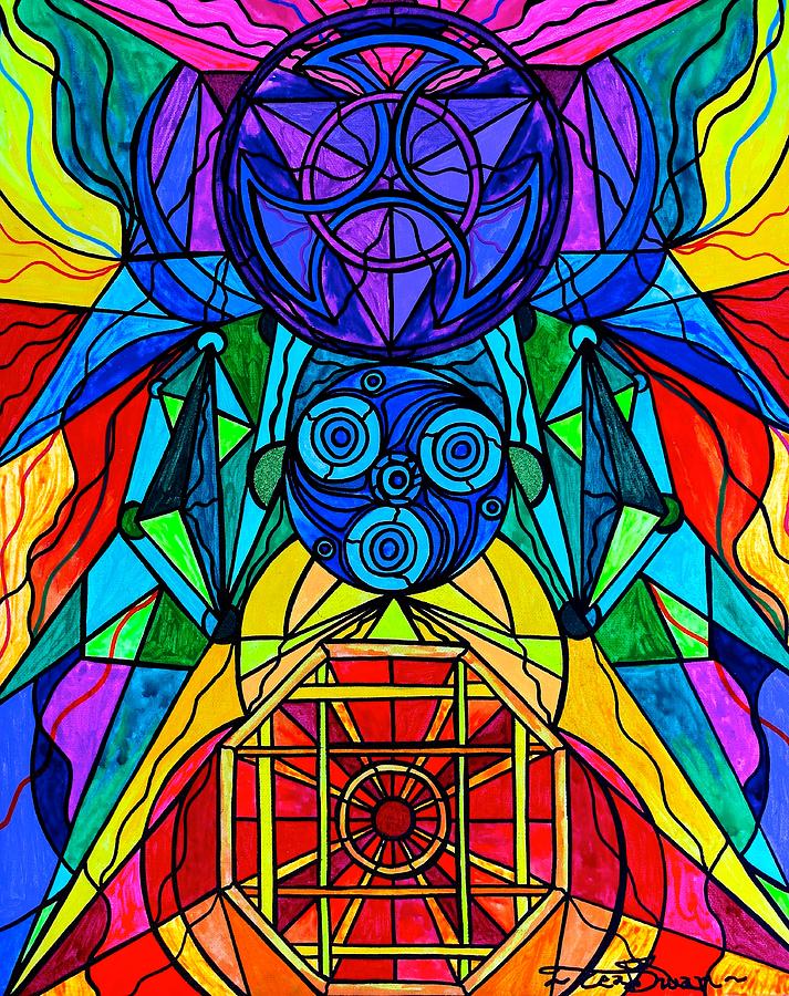 Arcturian Conjunction Grid Painting by Teal Eye Print Store
