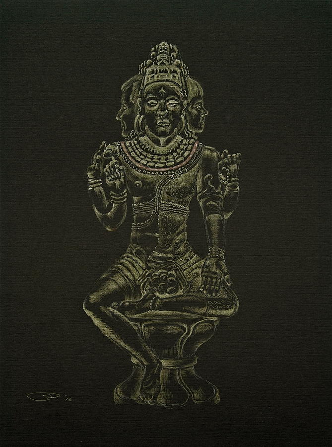 Ardhanarishvara I Drawing by Michele Myers
