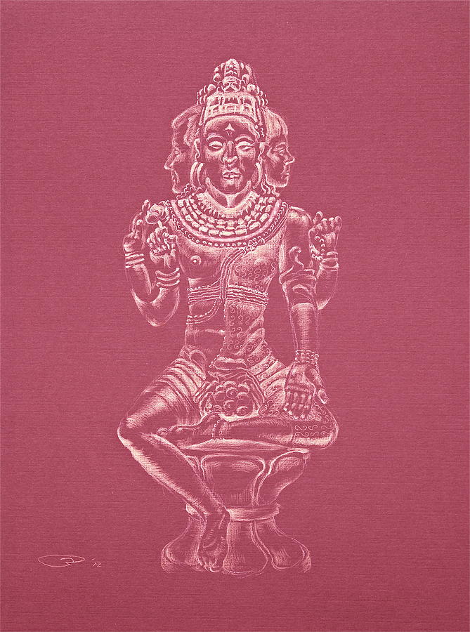 Ardhanarishvara II Drawing by Michele Myers