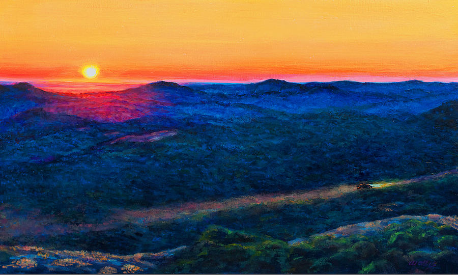 Sunset Landscape  - Are We There Yet by Charles Wallis