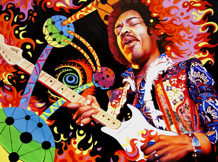 Jimi Hendrix Are You Experienced Painting by Joshua Morton