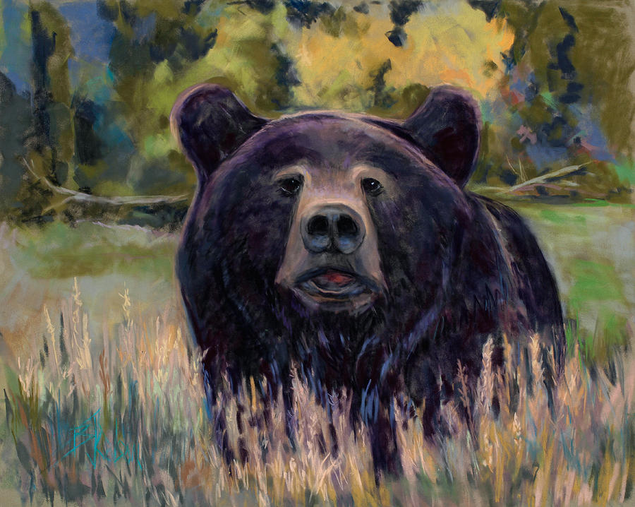 Bear Painting - Are you Gonna Finish that Sammich? by Billie Colson