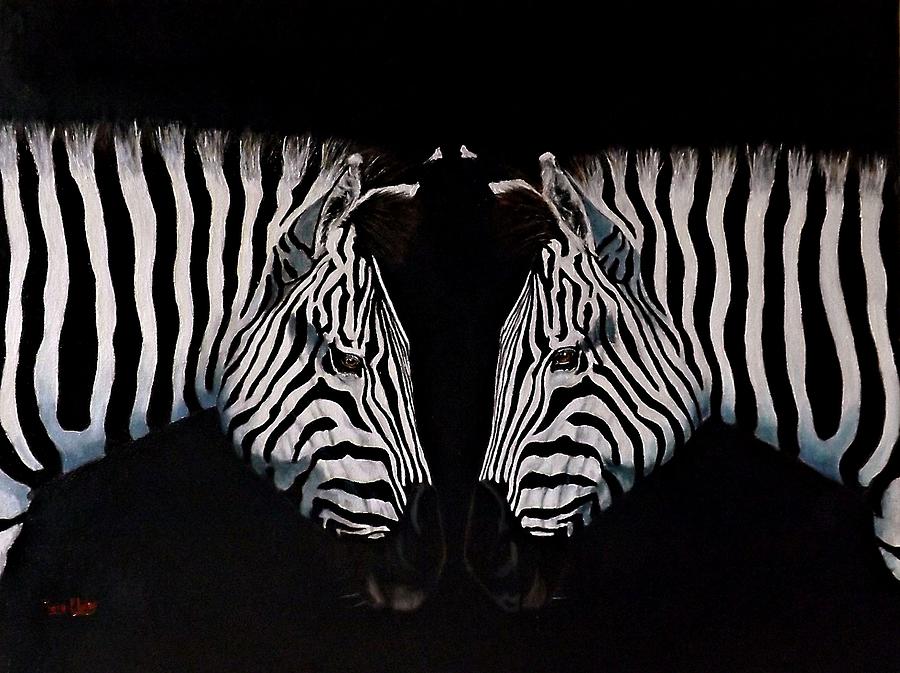 Are You One  of Those Stripey Things Too Painting by Barry BLAKE