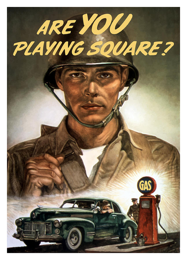 Are You Playing Square - Ww2 Painting