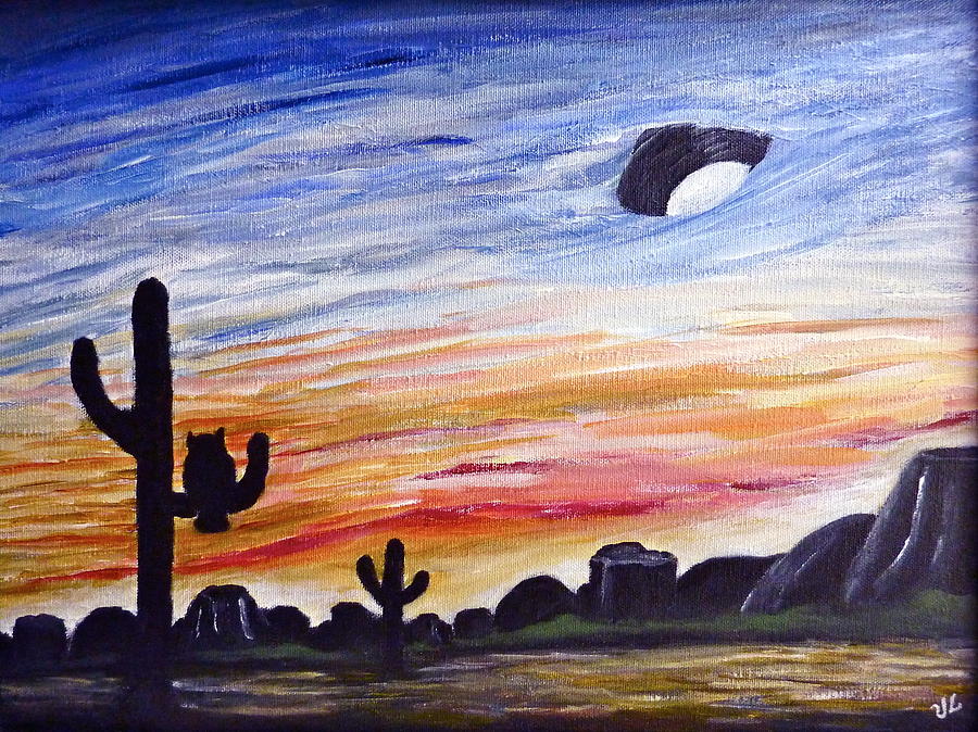 Area 51 Painting by Victoria Lakes