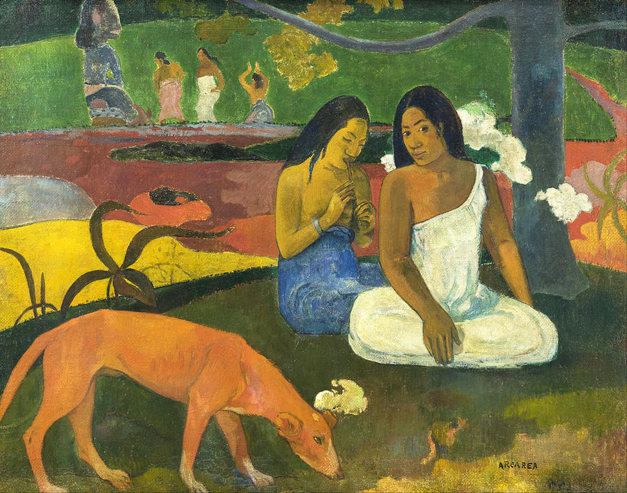 Arearea #7 Painting by Paul Gauguin