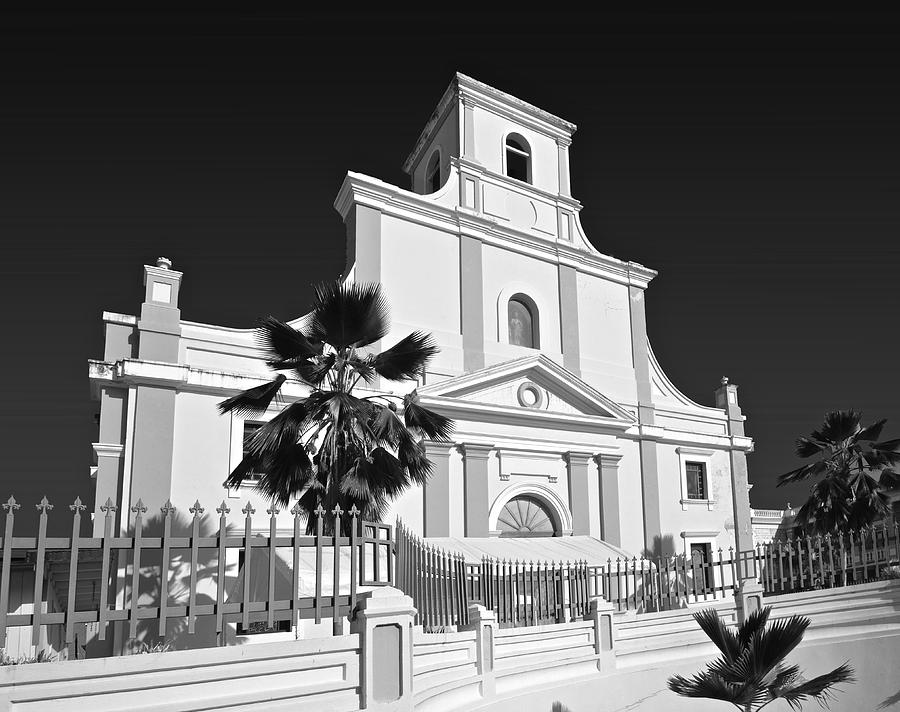 Arecibo Church and Plaza B W 2 Photograph by Ricardo J Ruiz de Porras