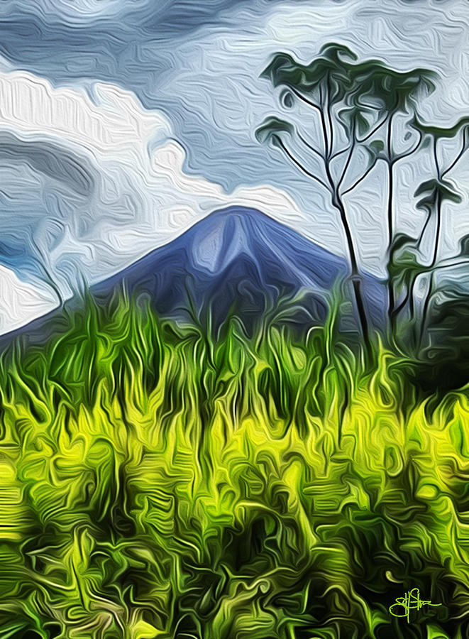 Arenal Volcano Costa Rica Landscape HDR Photography Canvas Print Art Decor Wall 