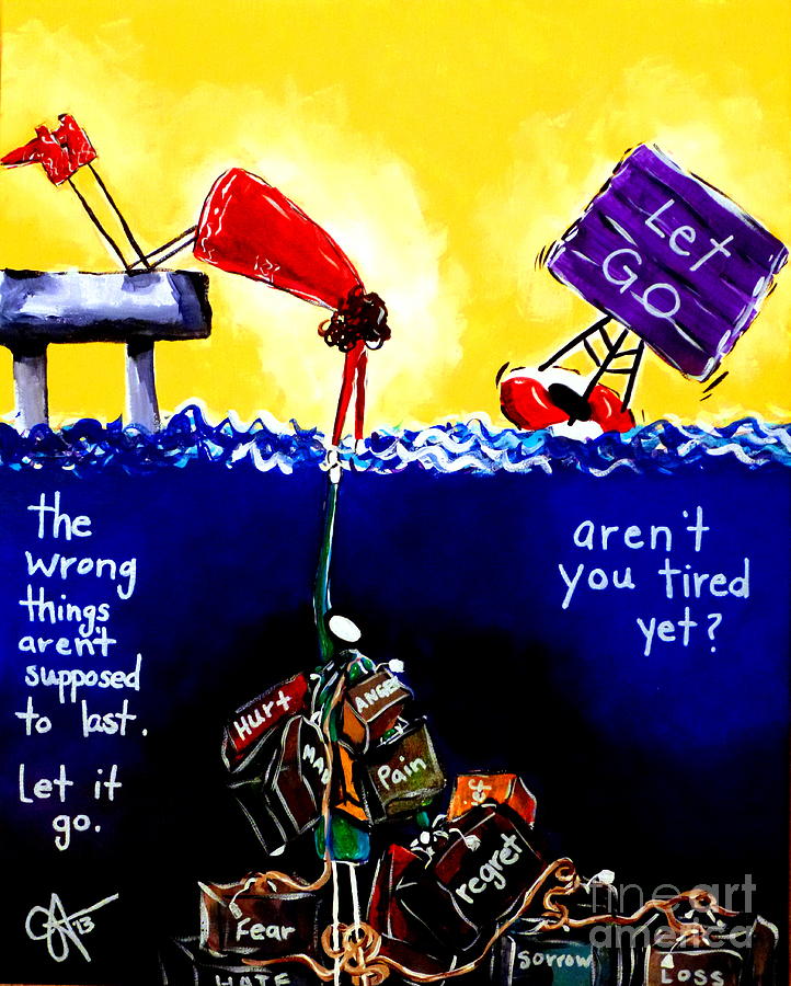 Arent You Tired Yet? Painting by Jackie Carpenter
