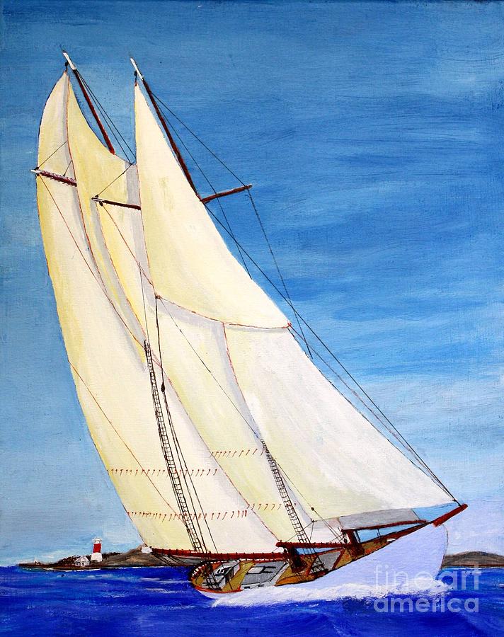 Tomoka Painting - Arethusa at Abaco  BWI 1921 by Bill Hubbard