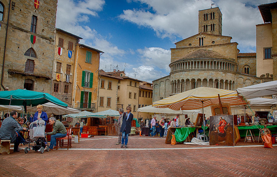 Arezzo Market Day Photograph by Uri Baruch