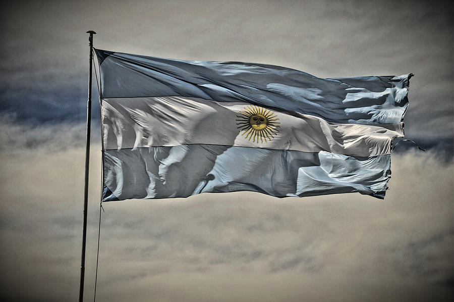Argentina Flag Photograph by Richard Gehlbach