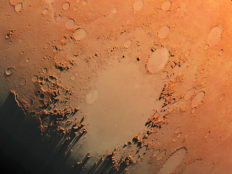 Space Photograph - Argyre Impact Basin by Detlev Van Ravenswaay