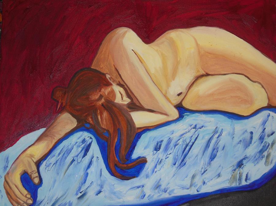 Abstract Painting - Ariadne Asleep by Esther Newman-Cohen