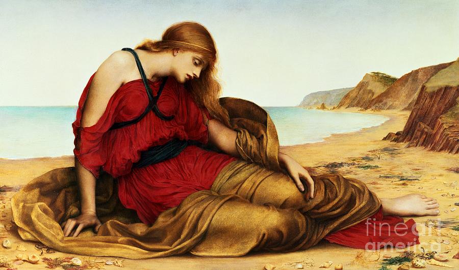 Ariadne in Naxos Painting by Evelyn De Morgan