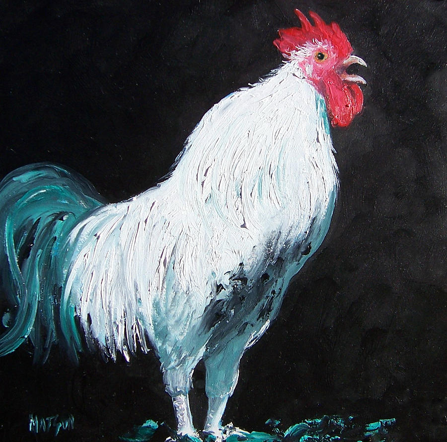 Rooster Painting - Aristotle the Rooster by Jan Matson