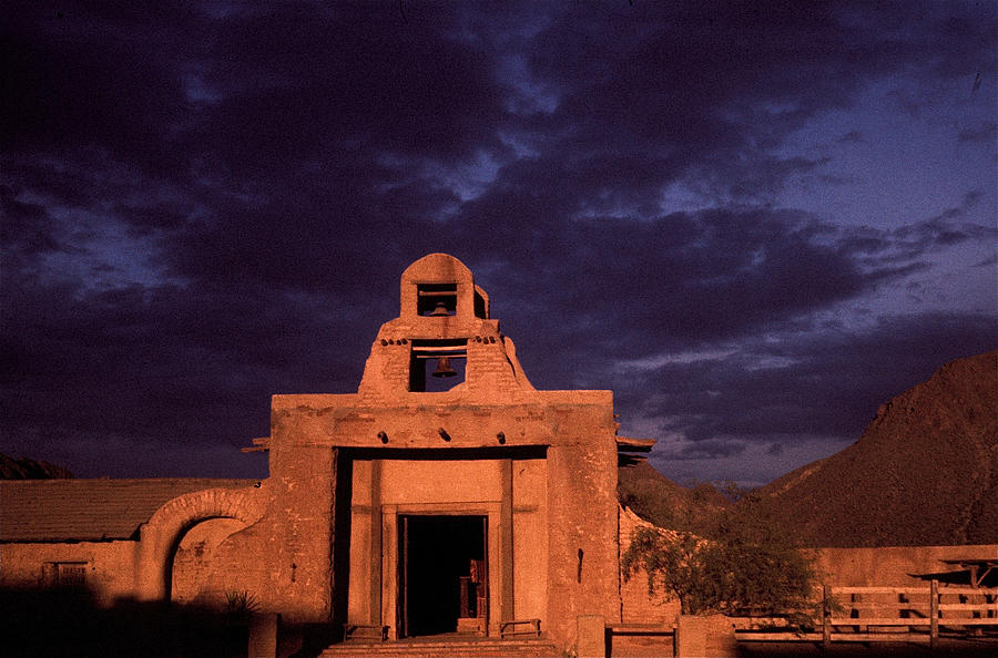 Arizona adobe mission church 1939-1995 Photograph by David Lee Guss