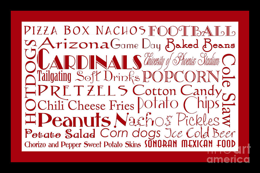 Arizona Cardinals Game Day Food 2 Digital Art by Andee Design