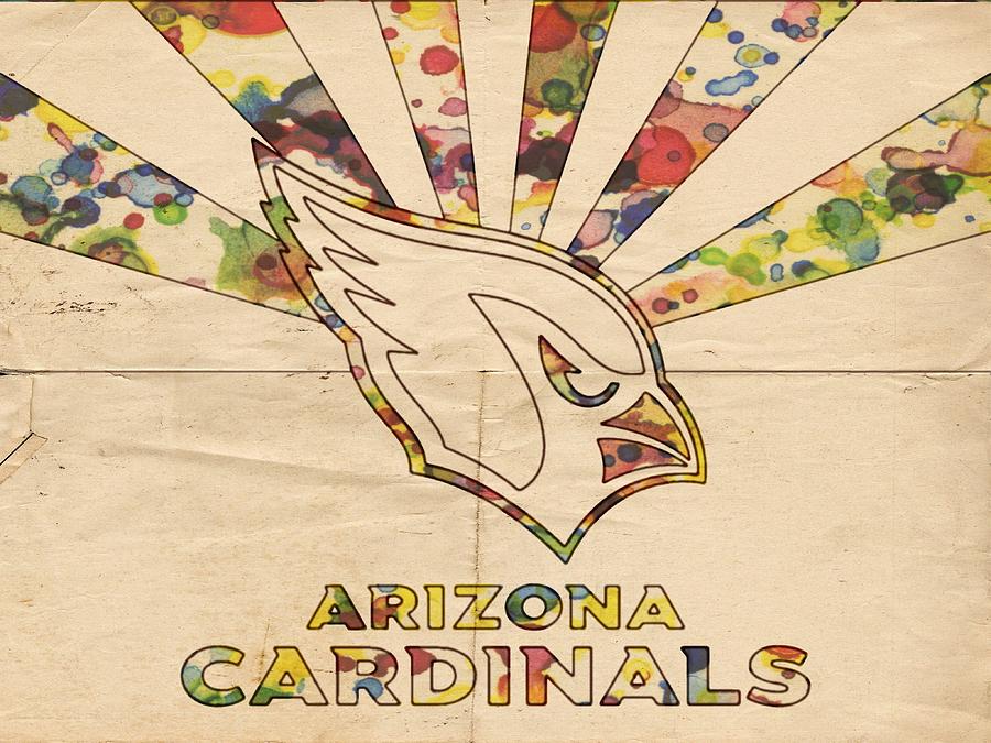 Arizona Cardinals Poster Colors Painting by Florian Rodarte