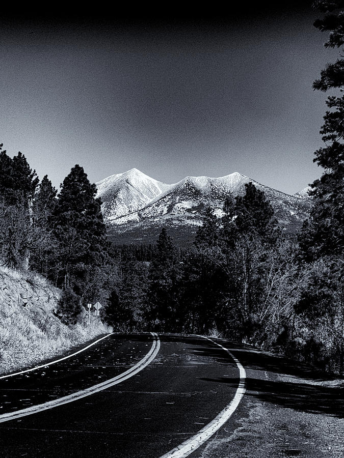Arizona Country Road in Black and White Photograph by Joshua House