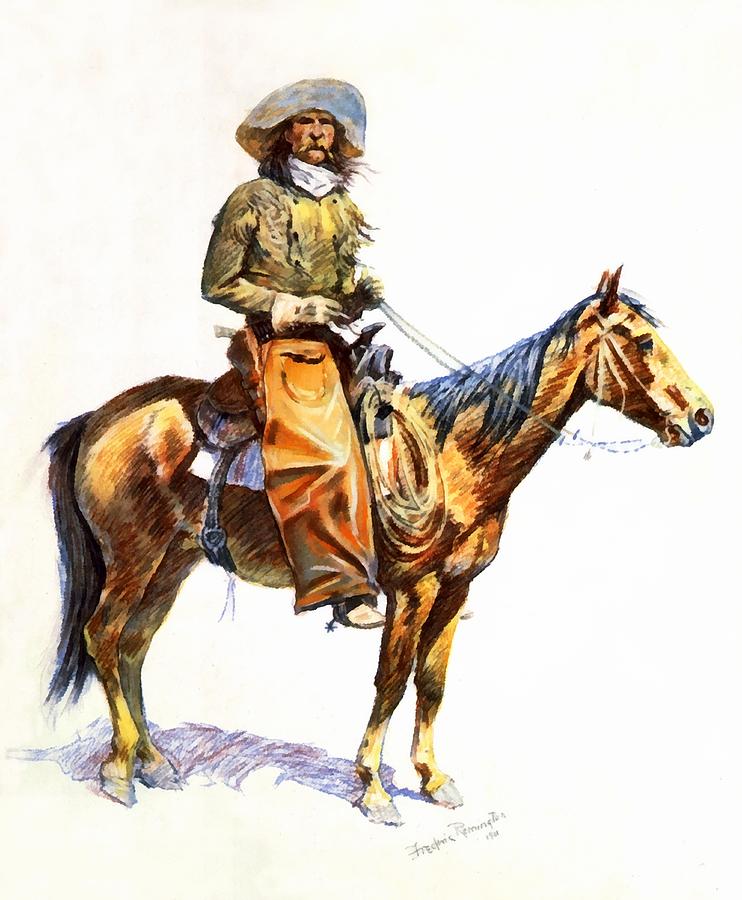 Arizona Cowboy Digital Art by Frederic Remington
