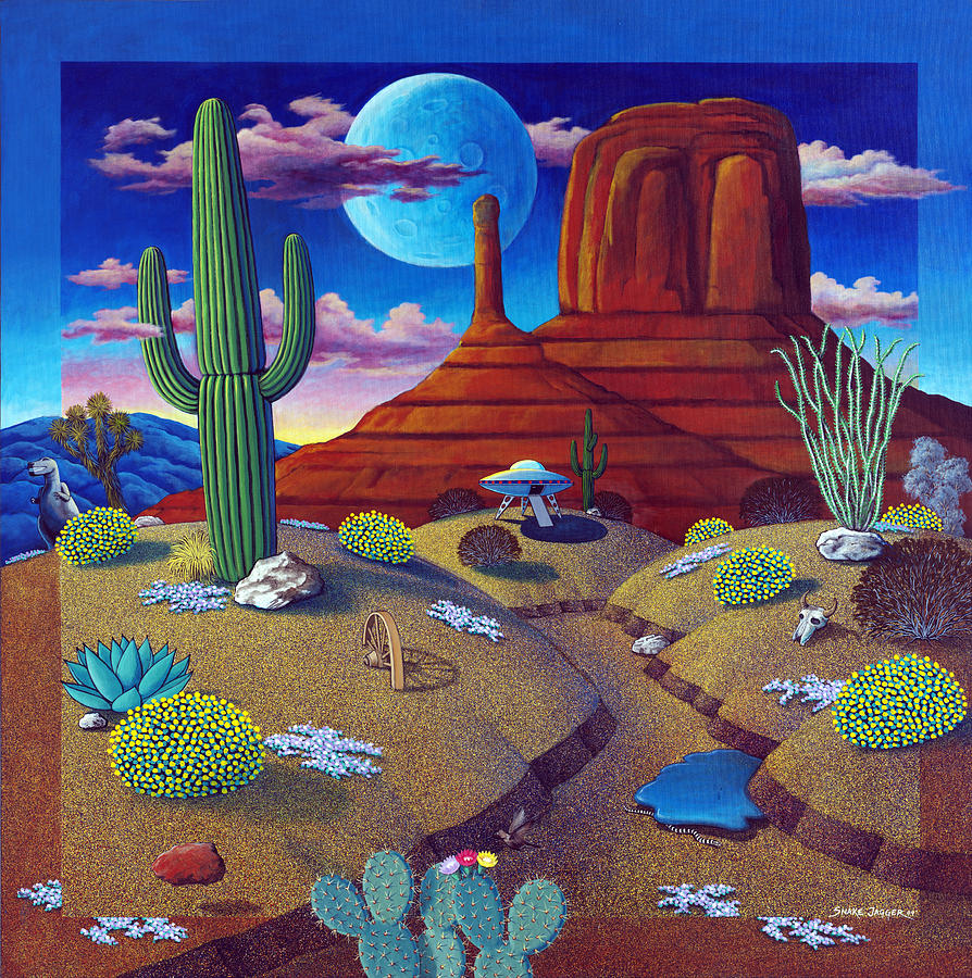 Snake Painting - Arizona Daze by Snake Jagger