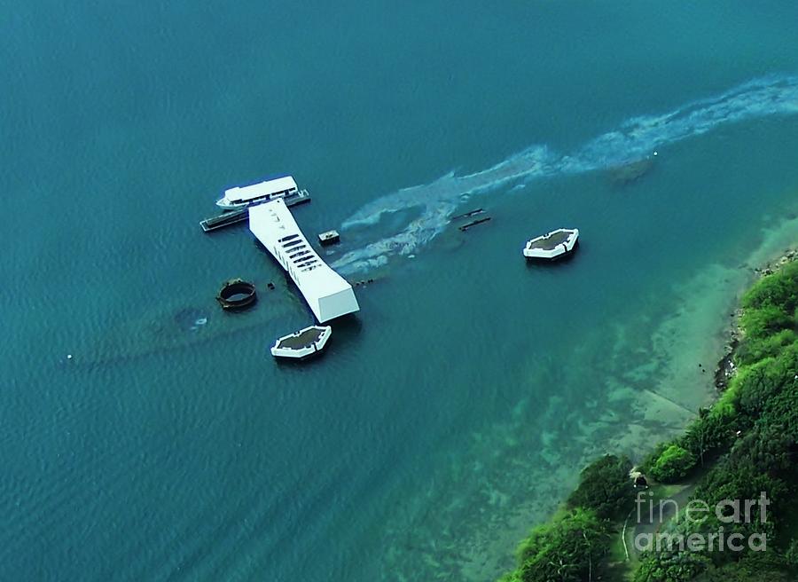 Arizona Memorial from Above Photograph by Brigitte Emme