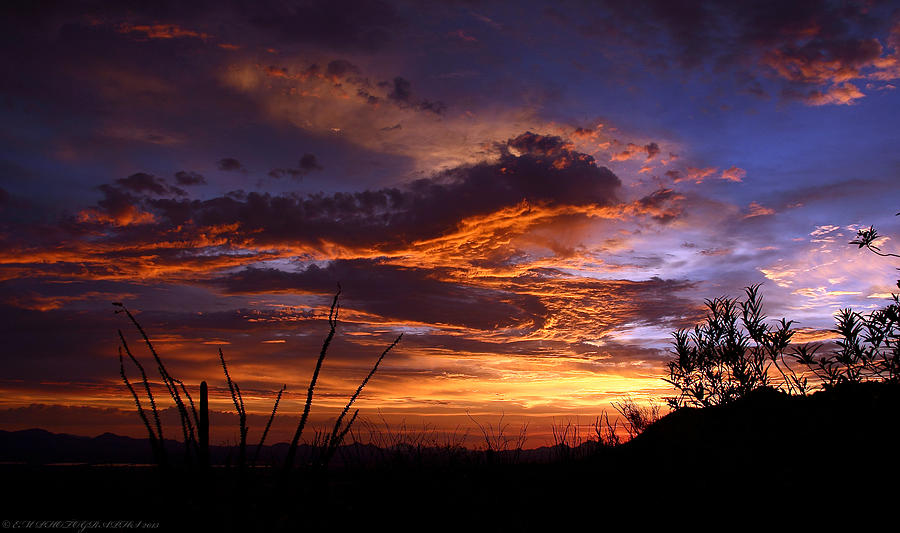 Arizona Monsoon Sunset Photograph by Elaine Malott