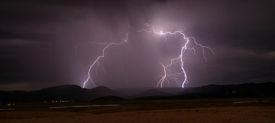 Arizona Prairie Lightning Photograph by Aaron Burrows