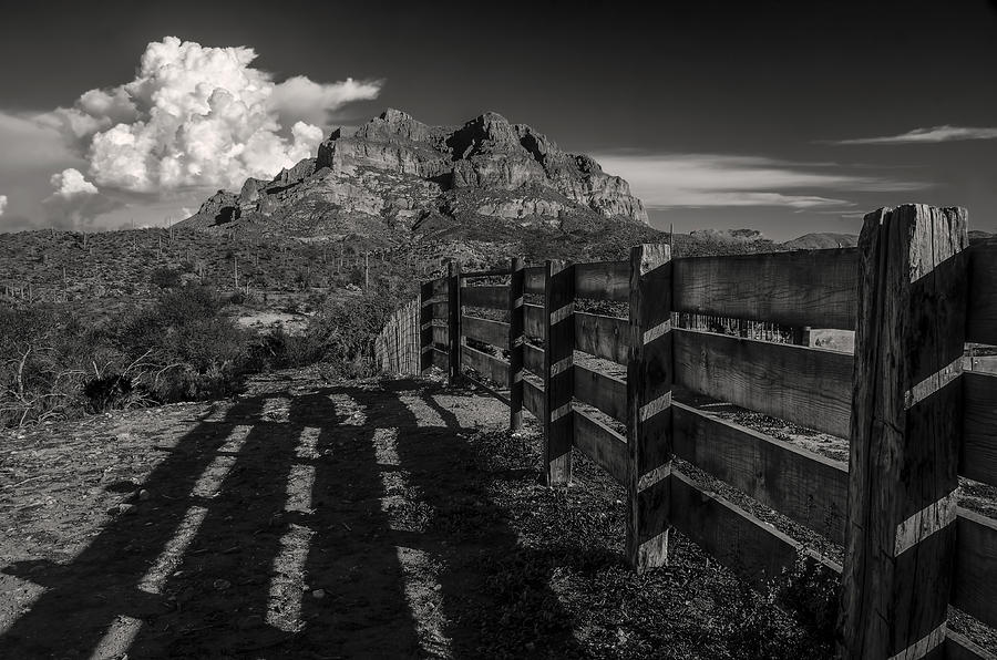 Arizona Ranch Fence Photograph by Dave Dilli