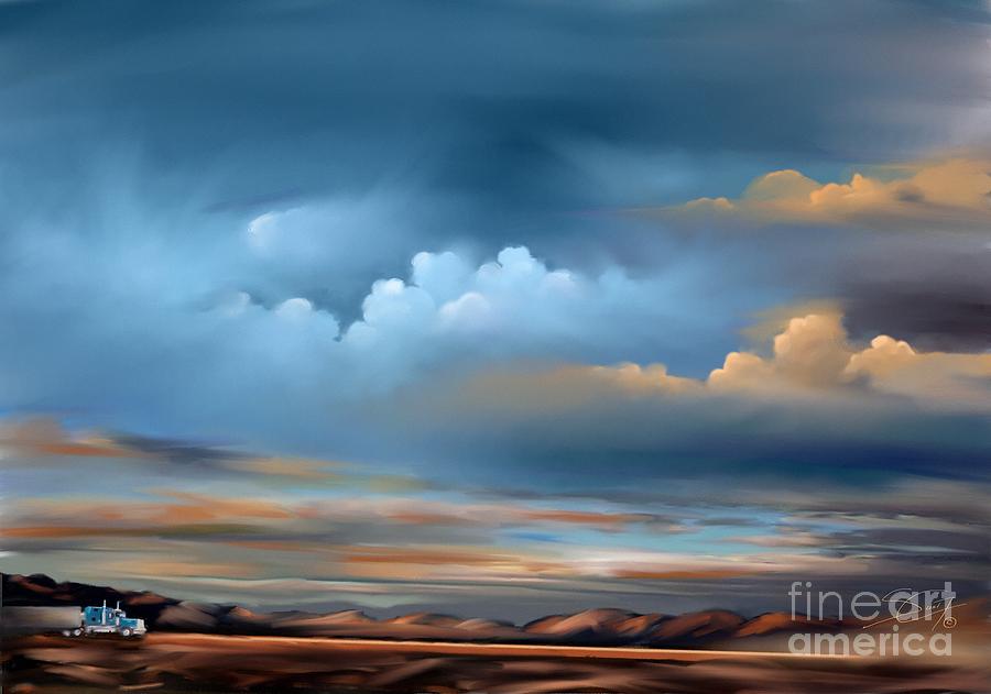 Landscape Painting - Arizona Skies by Artificium -
