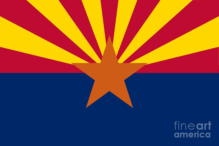 Arizona state flag authentic color and scale version Digital Art by Sterling Gold