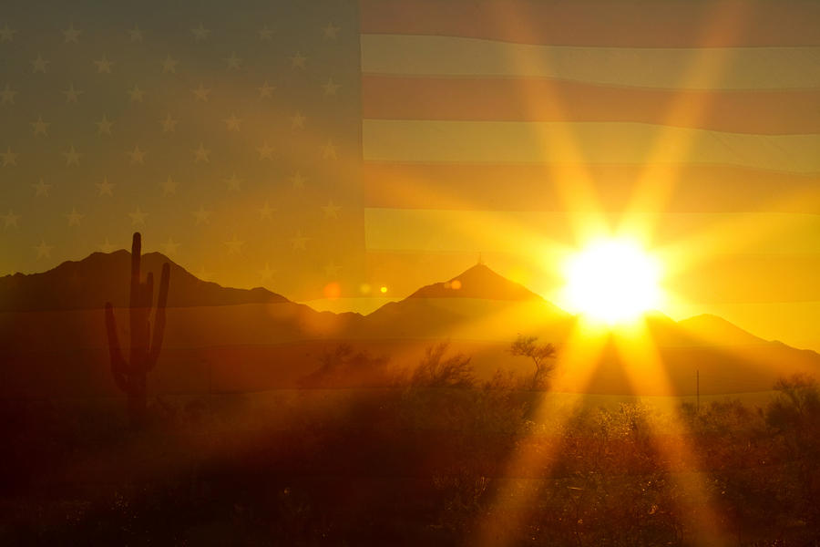 Sunset Photograph - Arizona Sun America The Beautiful by James BO Insogna