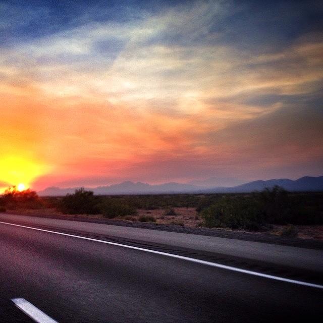 Sunset Photograph - Arizona Sunset | Interstate 10 | Near by Christy LaSalle