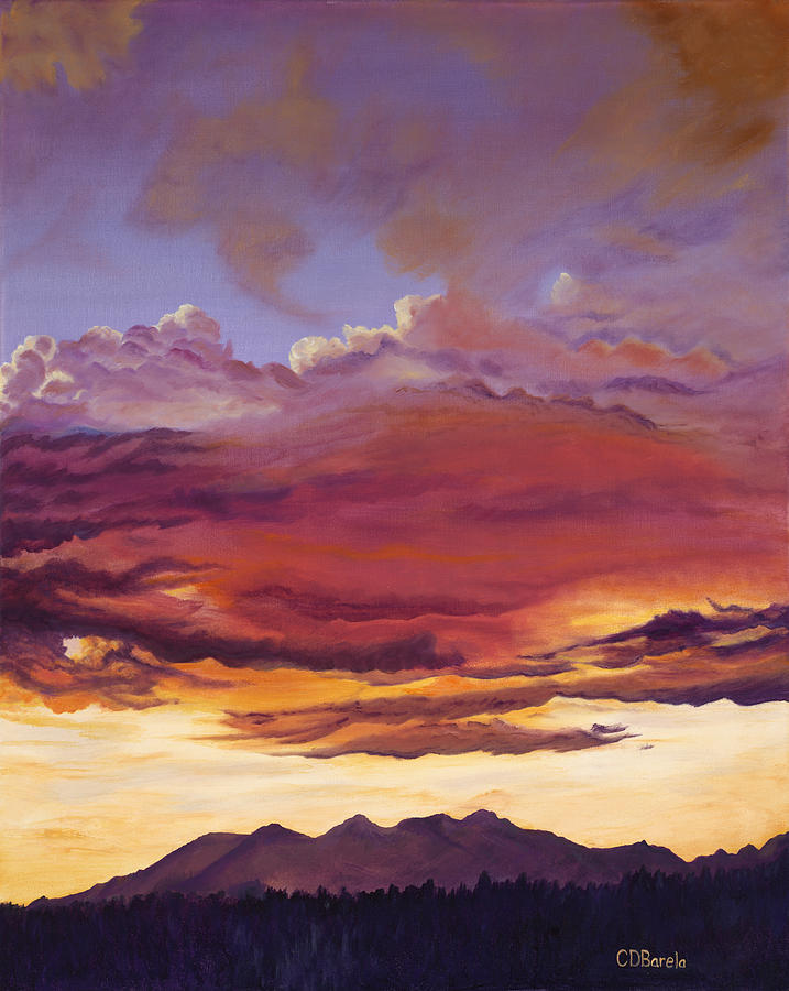 Sunset Painting - Arizona Sunset by Carolyn D Barela