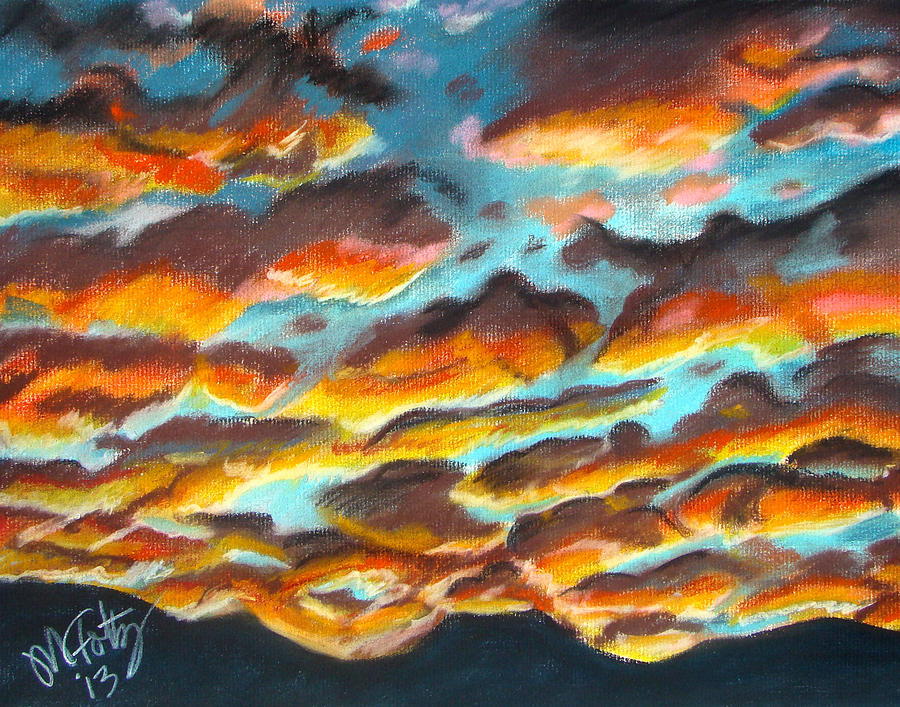 Arizona Sunset Painting by Michael Foltz