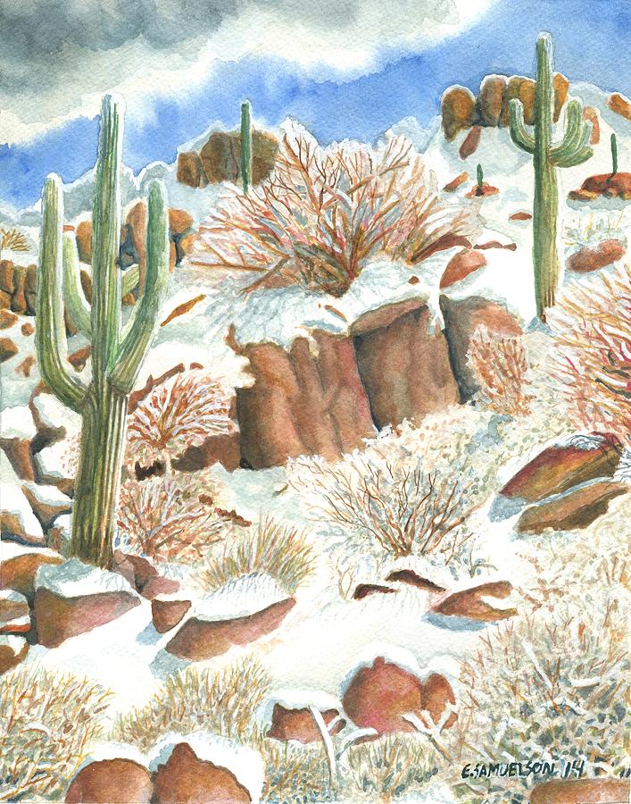 Arizona The Christmas Card Painting by Eric Samuelson