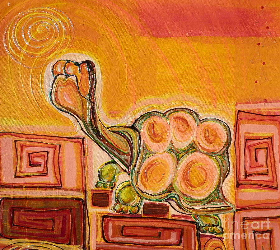 Arizona turtle Painting by Barbara Leigh Art