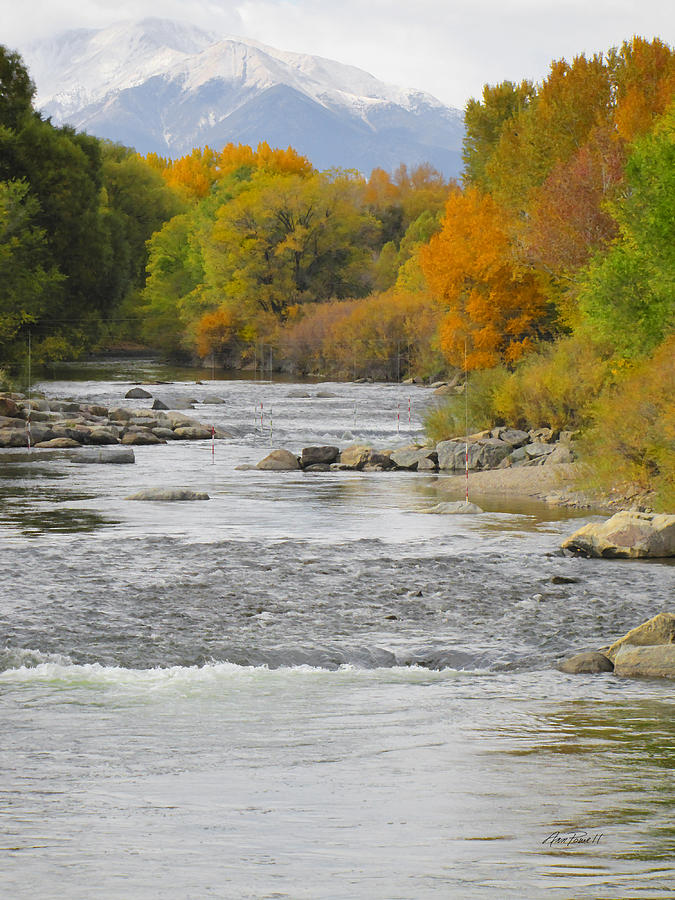 Fall Photograph - Arkansas River at Salida Colorado by Ann Powell