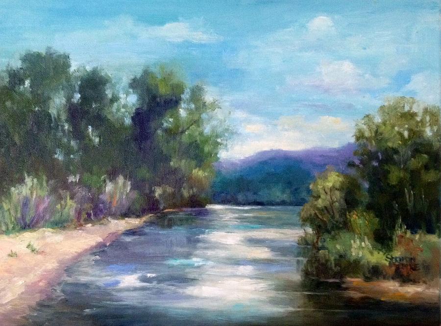 Tree Painting - Arkansas River Views by Sharon Franke