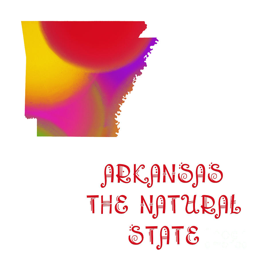 Arkansas State Map Collection 2 Digital Art by Andee Design