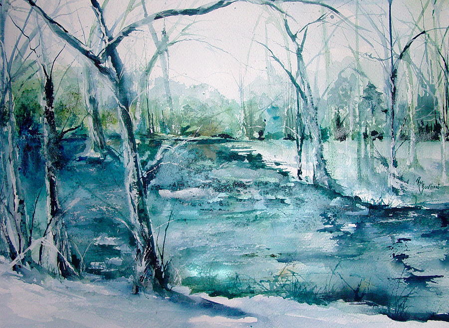 Winter Painting - Arkansas Winter by Robin Miller-Bookhout