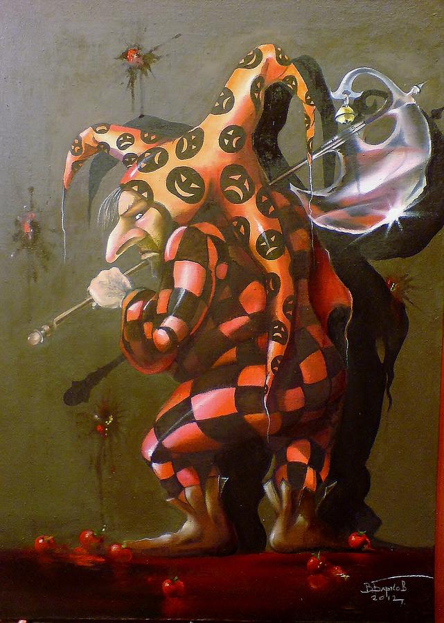 Arlekin executor Painting by Vladimir Barkov