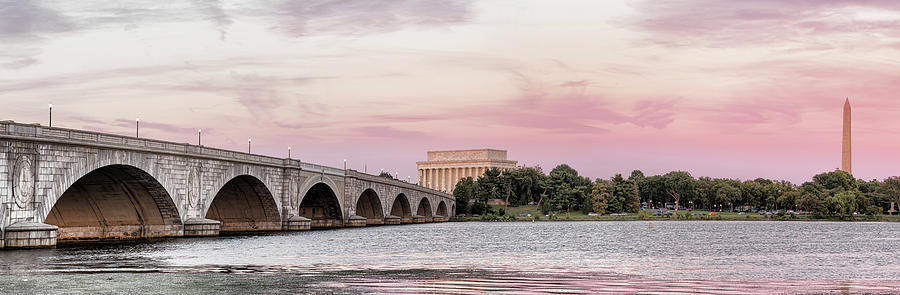Arlington Memorial Bridge With Lincoln Photograph by Panoramic Images