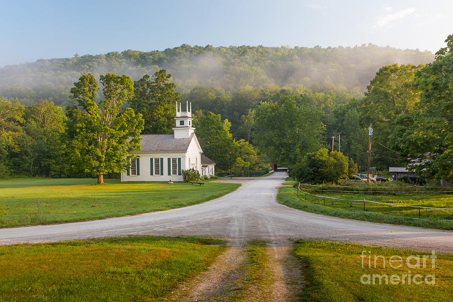 Summer Photograph - Arlington VT Church on the Green by Susan Cole Kelly