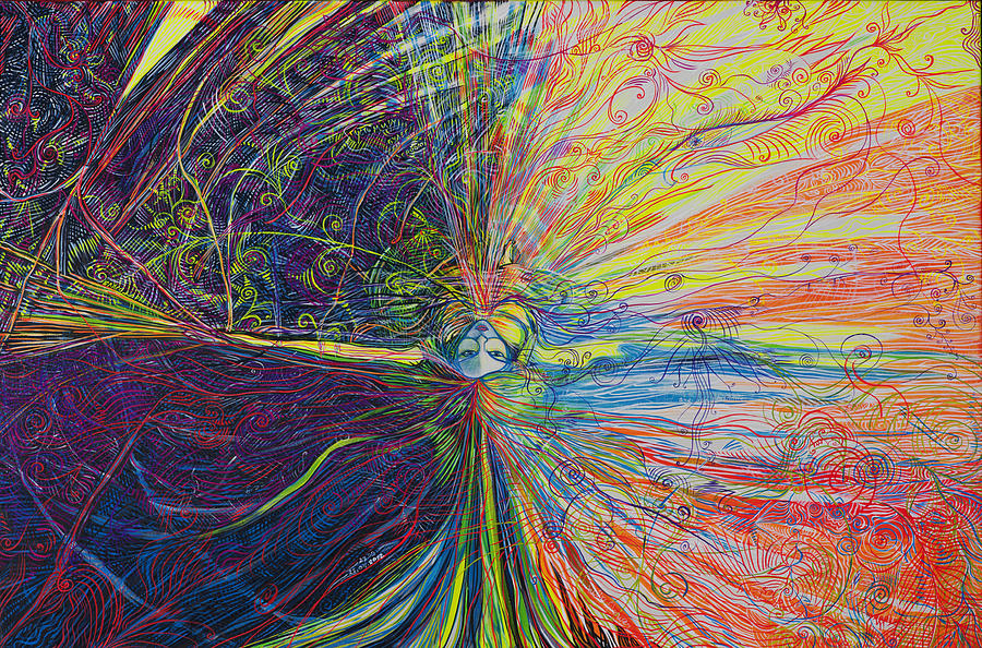 Abstract Painting - Armageddon. Thinking Movement by Lola Lonli