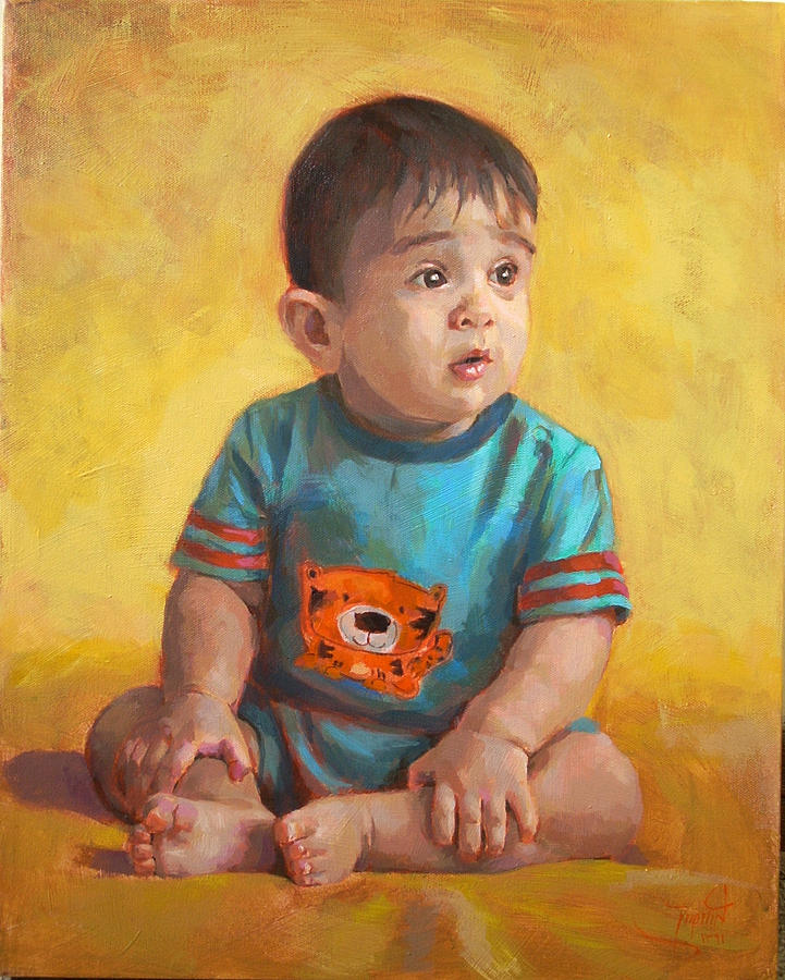Portrait Painting - Arman by Mehrdad Sedghi