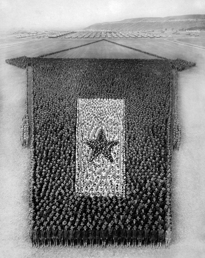 Armed Forces Flag, C1918 Painting by Granger