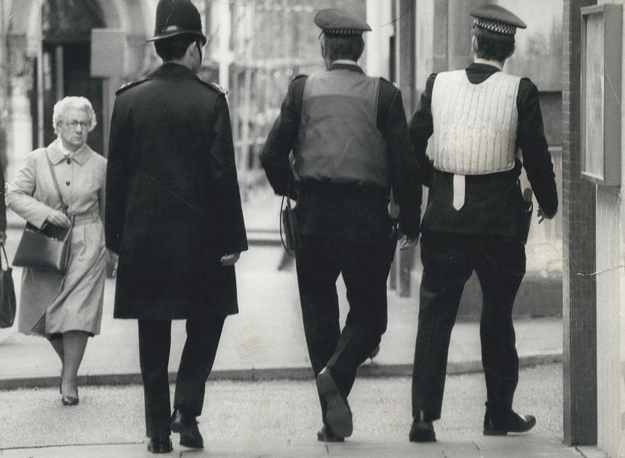 Armed Police With Bullet-proof Jackets At The Old Bailey. Photograph by ...