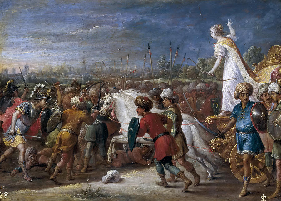 Armida in the Battle against the Saracens Painting by David Teniers the Younger
